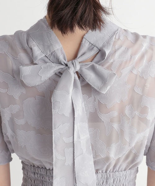 Andemiu（アンデミュウ）の「ジャガードシャーリングワンピース285892（ワンピース・レディース・ベージュ/グレー/オレンジ/ブラック/グリーン・FREE）」の21枚目の写真