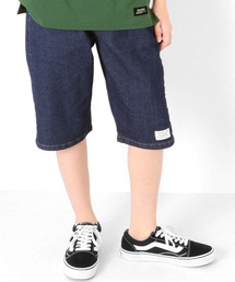 GLAZOS | 接触冷感デニム・ワイドハーフパンツ(デニムパンツ)