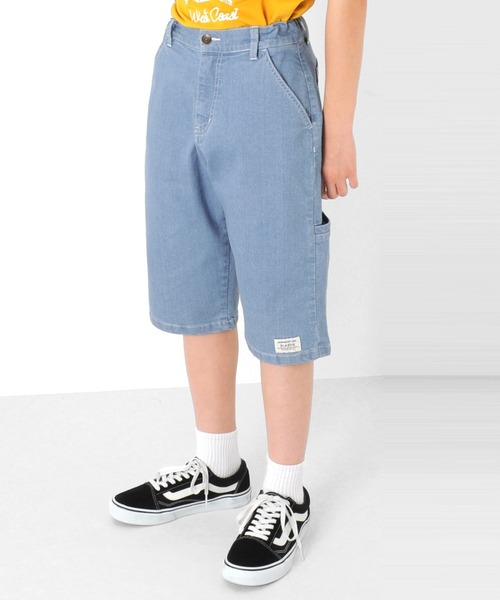 GLAZOS（グラソス）の「接触冷感デニム・ワイドハーフパンツ（デニムパンツ・キッズ・ライトブルー/ブルー・130cm/140cm/150cm/160cm/170cm）」の18枚目の写真