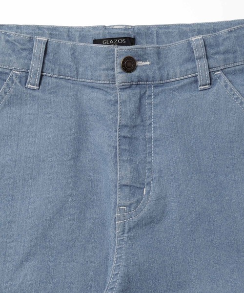 GLAZOS（グラソス）の「接触冷感デニム・ワイドハーフパンツ（デニムパンツ・キッズ・ライトブルー/ブルー・130cm/140cm/150cm/160cm/170cm）」の16枚目の写真