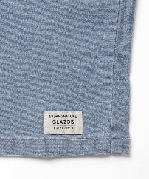 GLAZOS（グラソス）の「接触冷感デニム・ワイドハーフパンツ（デニムパンツ・キッズ・ライトブルー/ブルー・130cm/140cm/150cm/160cm/170cm）」の4枚目の写真