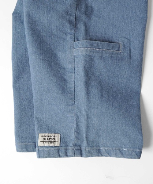 GLAZOS（グラソス）の「接触冷感デニム・ワイドハーフパンツ（デニムパンツ・キッズ・ライトブルー/ブルー・130cm/140cm/150cm/160cm/170cm）」の10枚目の写真