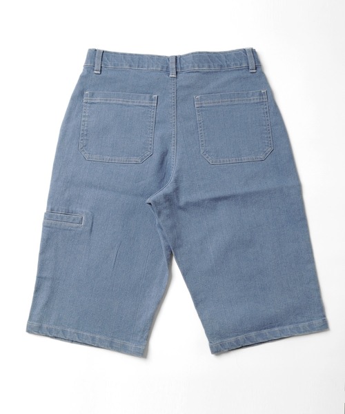 GLAZOS（グラソス）の「接触冷感デニム・ワイドハーフパンツ（デニムパンツ・キッズ・ライトブルー/ブルー・130cm/140cm/150cm/160cm/170cm）」の8枚目の写真