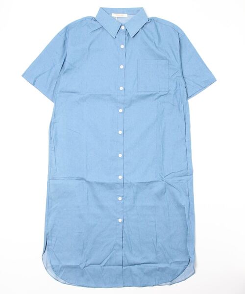 Dream garden（ドリームガーデン）の「デニムシャツワンピース（シャツワンピース・レディース・ブルー・S/M/L/XL）」の5枚目の写真