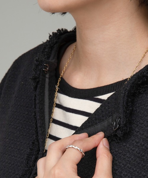 LAVEANGE（ラビアンジェ）の「【追加】ツイードノーカラージャケット/M