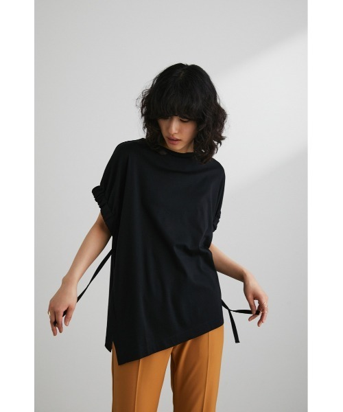 STYLEMIXER(スタイルミキサー)の「アームギャザーT(Tシャツ/カットソー・レディース・ブラック/サックスブルー/ホワイト・FREE)」の11枚目の写真