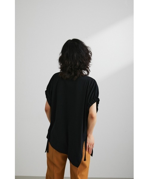 STYLEMIXER(スタイルミキサー)の「アームギャザーT(Tシャツ/カットソー・レディース・ブラック/サックスブルー/ホワイト・FREE)」の14枚目の写真