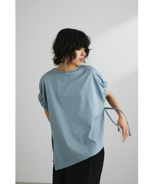 STYLEMIXER(スタイルミキサー)の「アームギャザーT(Tシャツ/カットソー・レディース・ブラック/サックスブルー/ホワイト・FREE)」の18枚目の写真