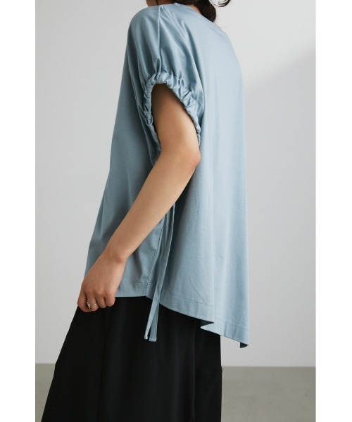 STYLEMIXER(スタイルミキサー)の「アームギャザーT(Tシャツ/カットソー・レディース・ブラック/サックスブルー/ホワイト・FREE)」の20枚目の写真