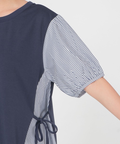 ikka(イッカ)の「半袖カット切り替えプルオーバー(Tシャツ/カットソー・レディース・ブラック/ネイビー/グレー/ブルー/グリーン・S/M/L)」の10枚目の写真