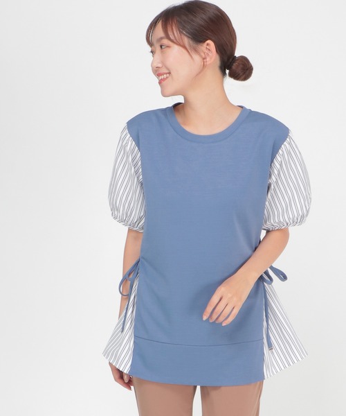 ikka(イッカ)の「半袖カット切り替えプルオーバー(Tシャツ/カットソー・レディース・ブラック/ネイビー/グレー/ブルー/グリーン・S/M/L)」の8枚目の写真