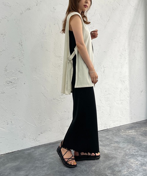 apres jour mignon（アプレジュールミニョン）の「セットインサイドベルトジレ【ZOZOTOWN限定アイテム】（ベスト・レディース・アイボリー/ブラック/ブルー/杢グレー・フリー/X-LARGE）」の11枚目の写真