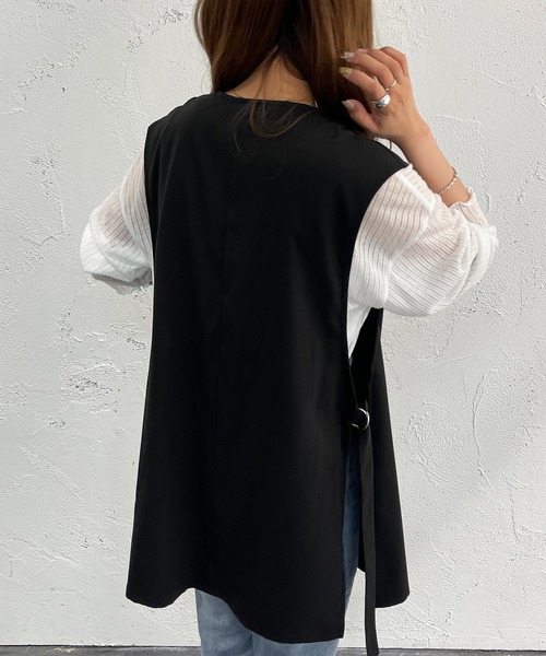 apres jour mignon（アプレジュールミニョン）の「セットインサイドベルトジレ【ZOZOTOWN限定アイテム】（ベスト・レディース・アイボリー/ブラック/ブルー/杢グレー・フリー/X-LARGE）」の15枚目の写真