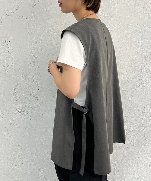 apres jour mignon（アプレジュールミニョン）の「セットインサイドベルトジレ【ZOZOTOWN限定アイテム】（ベスト・レディース・アイボリー/ブラック/ブルー/杢グレー・フリー/X-LARGE）」の21枚目の写真