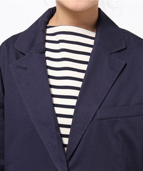 ikka（イッカ）の「裏配色チェスターコート（チェスターコート・レディース・オフホワイト/ネイビー/ベージュ・MEDIUM/LARGE）」の8枚目の写真