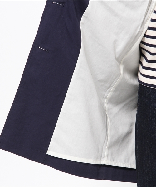 ikka（イッカ）の「裏配色チェスターコート（チェスターコート・レディース・オフホワイト/ネイビー/ベージュ・MEDIUM/LARGE）」の12枚目の写真