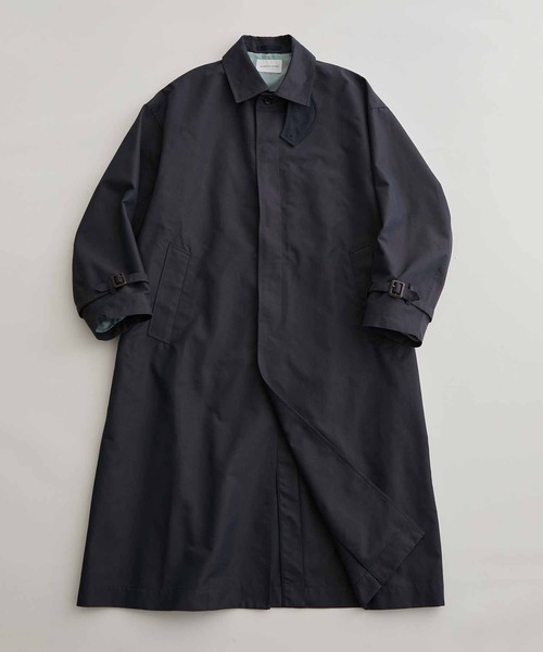 ADAM ET ROPE'（アダムエロペ）の「【WEB限定】玉虫色 ボリュームスリーブ バルマカーン ロング ステンカラーコート / ユニセックス（ステンカラーコート・メンズ・ベージュ/ネイビー/グリーン系その他・M/L）」の3枚目の写真