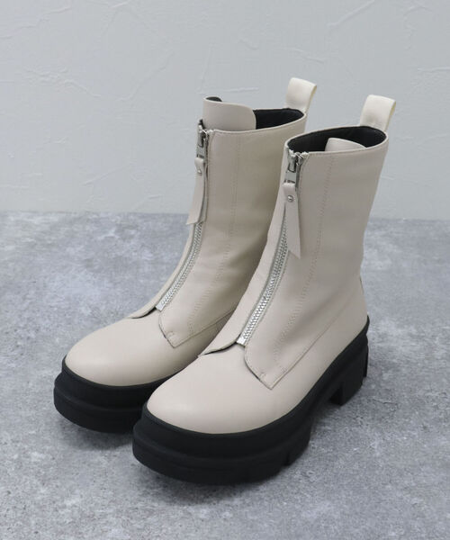 MOHI(モヒ)の「【WEB限定】【MOHI/モヒ】 ジップタンクソールショートブーツ(ブーツ・レディース・ブラック/オフホワイト・38/37)」の4枚目の写真