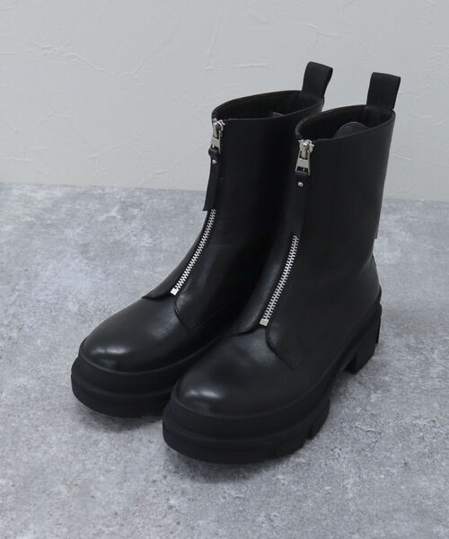 MOHI(モヒ)の「【WEB限定】【MOHI/モヒ】 ジップタンクソールショートブーツ(ブーツ・レディース・ブラック/オフホワイト・38/37)」の5枚目の写真