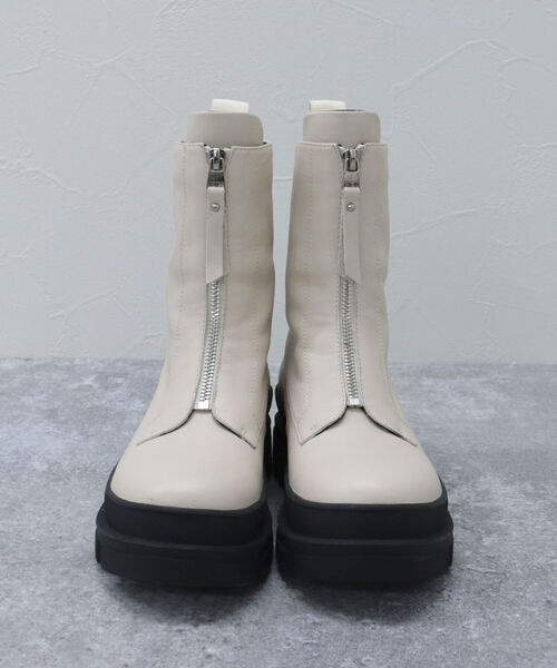 MOHI(モヒ)の「【WEB限定】【MOHI/モヒ】 ジップタンクソールショートブーツ(ブーツ・レディース・ブラック/オフホワイト・38/37)」の8枚目の写真