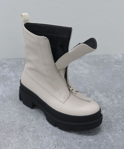 MOHI(モヒ)の「【WEB限定】【MOHI/モヒ】 ジップタンクソールショートブーツ(ブーツ・レディース・ブラック/オフホワイト・38/37)」の9枚目の写真