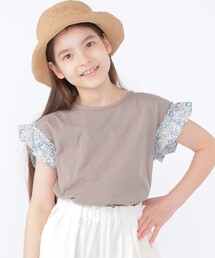 SHIPS（シップス）の「SHIPS KIDS:140～150cm / リバティ フリル ノースリーブ TEE（Tシャツ/カットソー・キッズ）」