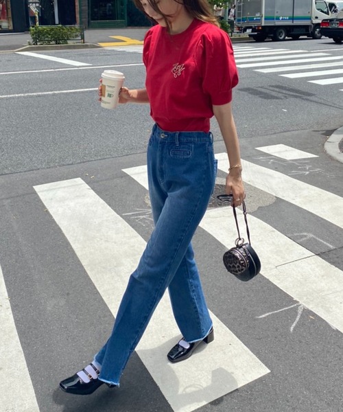 one after another NICE CLAUP(ワンアフターアナザーナイスクラップ)の「ダブルストラップヒールシューズ(パンプス・レディース・ブラック・MEDIUM/LARGE/SMALL)」の2枚目の写真