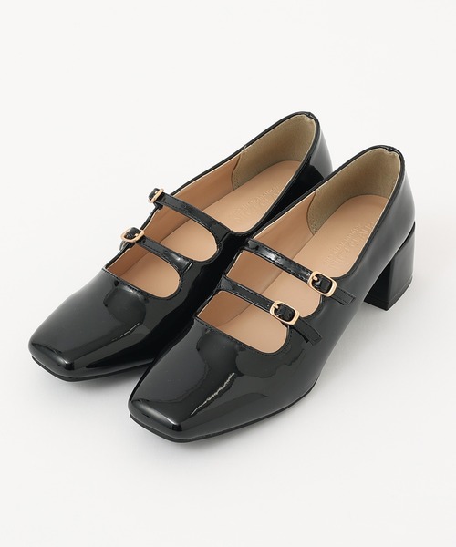 one after another NICE CLAUP(ワンアフターアナザーナイスクラップ)の「ダブルストラップヒールシューズ(パンプス・レディース・ブラック・MEDIUM/LARGE/SMALL)」の11枚目の写真