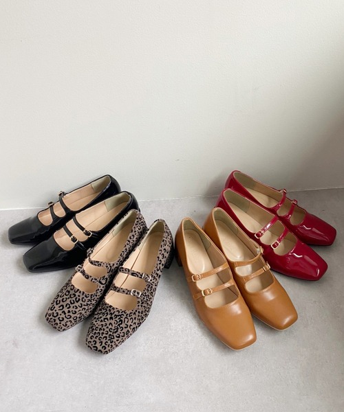 one after another NICE CLAUP(ワンアフターアナザーナイスクラップ)の「ダブルストラップヒールシューズ(パンプス・レディース・ブラック・MEDIUM/LARGE/SMALL)」の19枚目の写真