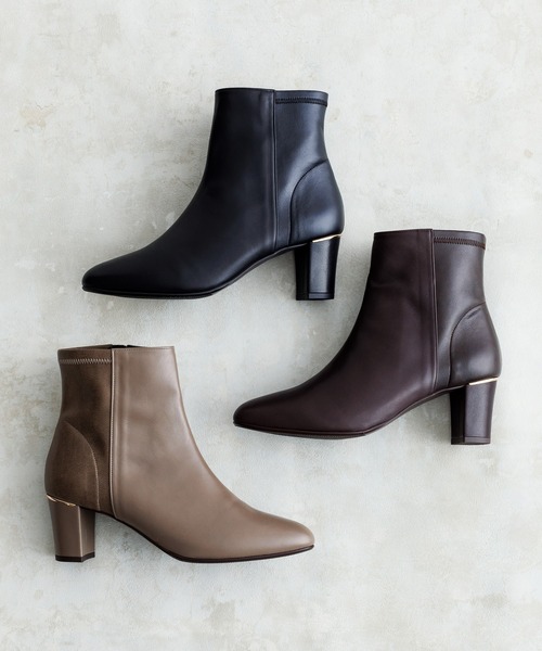 water massage(ウォーターマッサージ)の「【Made in Japan】【water massage】バックストレッチブーツ【撥水】/622405(ブーツ・レディース・ブラック/ダークブラウン/グレー・22.5cm/23.5cm/24.5cm/23.0cm/24.0cm/22.0cm)」の1枚目の写真