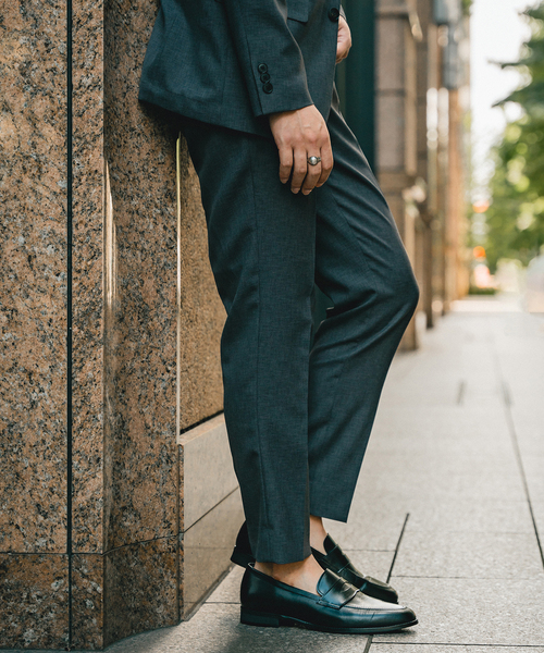 EDIFICE SELECT（エディフィスセレクト）の「オールシーズン ウール ライク スリム テーパード パンツ "セットアップ着用可"（スラックス・メンズ・チャコールグレー/ベージュ/ネイビー/ブラウン/カーキ・SMALL/MEDIUM/LARGE/X-LARGE）」の10枚目の写真