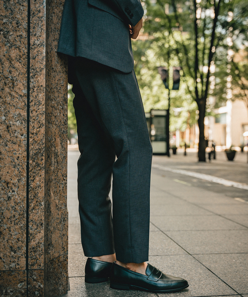 EDIFICE SELECT（エディフィスセレクト）の「オールシーズン ウール ライク スリム テーパード パンツ "セットアップ着用可"（スラックス・メンズ・チャコールグレー/ベージュ/ネイビー/ブラウン/カーキ・SMALL/MEDIUM/LARGE/X-LARGE）」の11枚目の写真