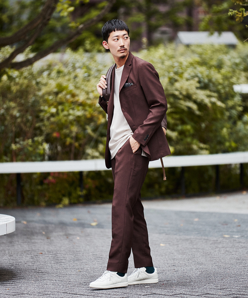 EDIFICE SELECT（エディフィスセレクト）の「オールシーズン ウール ライク スリム テーパード パンツ "セットアップ着用可"（スラックス・メンズ・チャコールグレー/ベージュ/ネイビー/ブラウン/カーキ・SMALL/MEDIUM/LARGE/X-LARGE）」の12枚目の写真