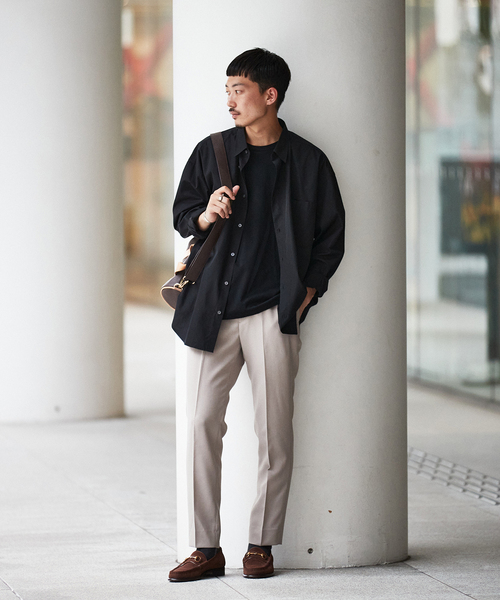 EDIFICE SELECT（エディフィスセレクト）の「オールシーズン ウール ライク スリム テーパード パンツ "セットアップ着用可"（スラックス・メンズ・チャコールグレー/ベージュ/ネイビー/ブラウン/カーキ・SMALL/MEDIUM/LARGE/X-LARGE）」の15枚目の写真