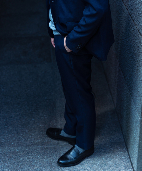 EDIFICE SELECT（エディフィスセレクト）の「オールシーズン ウール ライク スリム テーパード パンツ "セットアップ着用可"（スラックス・メンズ・チャコールグレー/ベージュ/ネイビー/ブラウン/カーキ・SMALL/MEDIUM/LARGE/X-LARGE）」の22枚目の写真