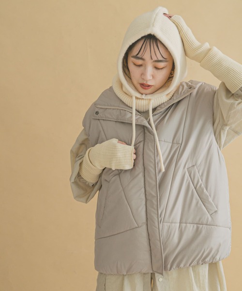 ITEMS URBANRESEARCH(アイテムズ アーバンリサーチ)の「リブニットバラクラバ(ニットキャップ/ビーニー・レディース・アイボリー/ブラック/レッド・-)」の5枚目の写真