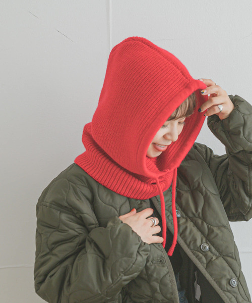 ITEMS URBANRESEARCH(アイテムズ アーバンリサーチ)の「リブニットバラクラバ(ニットキャップ/ビーニー・レディース・アイボリー/ブラック/レッド・-)」の15枚目の写真