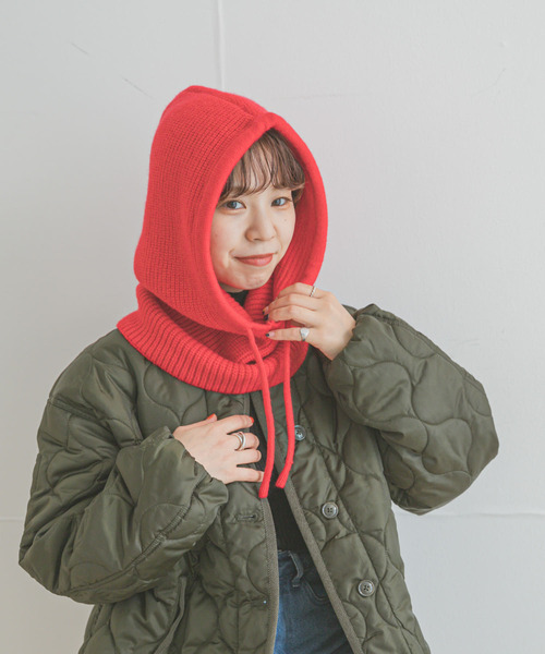 ITEMS URBANRESEARCH(アイテムズ アーバンリサーチ)の「リブニットバラクラバ(ニットキャップ/ビーニー・レディース・アイボリー/ブラック/レッド・-)」の16枚目の写真