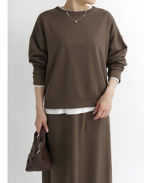 Samansa Mos2 blue(サマンサモスモスブルー)の「前後2wayカットカーディガン【セットアップ可】(カーディガン/ボレロ・レディース・ブラック/ブラウン/グレー/グリーン・フリ-)」の4枚目の写真