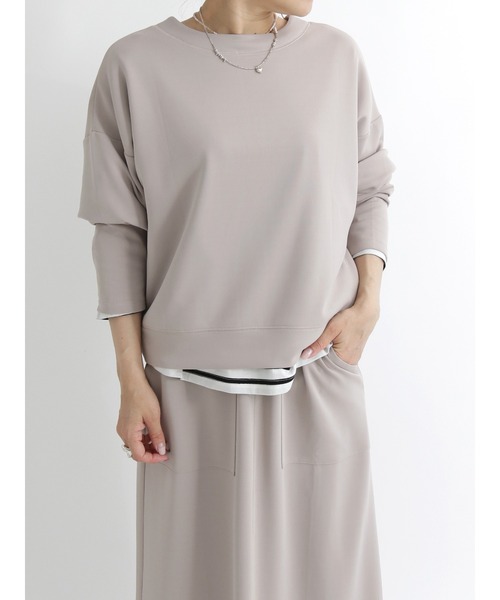 Samansa Mos2 blue(サマンサモスモスブルー)の「前後2wayカットカーディガン【セットアップ可】(カーディガン/ボレロ・レディース・ブラック/ブラウン/グレー/グリーン・フリ-)」の7枚目の写真