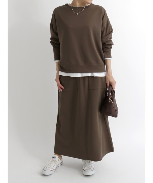 Samansa Mos2 blue(サマンサモスモスブルー)の「前後2wayカットカーディガン【セットアップ可】(カーディガン/ボレロ・レディース・ブラック/ブラウン/グレー/グリーン・フリ-)」の16枚目の写真