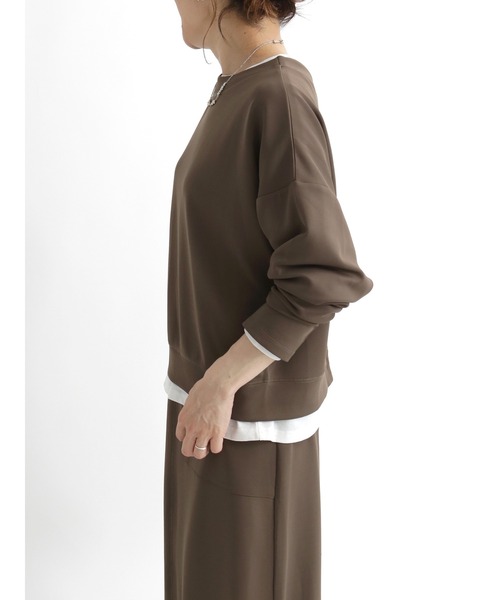 Samansa Mos2 blue(サマンサモスモスブルー)の「前後2wayカットカーディガン【セットアップ可】(カーディガン/ボレロ・レディース・ブラック/ブラウン/グレー/グリーン・フリ-)」の19枚目の写真