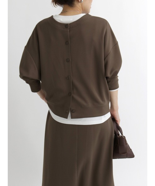 Samansa Mos2 blue(サマンサモスモスブルー)の「前後2wayカットカーディガン【セットアップ可】(カーディガン/ボレロ・レディース・ブラック/ブラウン/グレー/グリーン・フリ-)」の20枚目の写真
