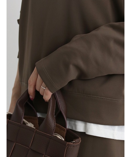 Samansa Mos2 blue(サマンサモスモスブルー)の「前後2wayカットカーディガン【セットアップ可】(カーディガン/ボレロ・レディース・ブラック/ブラウン/グレー/グリーン・フリ-)」の21枚目の写真