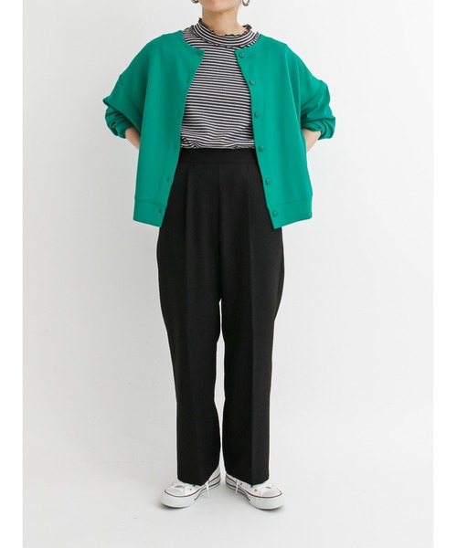 Samansa Mos2 blue(サマンサモスモスブルー)の「前後2wayカットカーディガン【セットアップ可】(カーディガン/ボレロ・レディース・ブラック/ブラウン/グレー/グリーン・フリ-)」の10枚目の写真