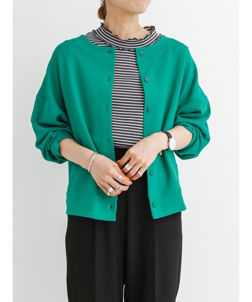 Samansa Mos2 blue(サマンサモスモスブルー)の「前後2wayカットカーディガン【セットアップ可】(カーディガン/ボレロ・レディース・ブラック/ブラウン/グレー/グリーン・フリ-)」の11枚目の写真