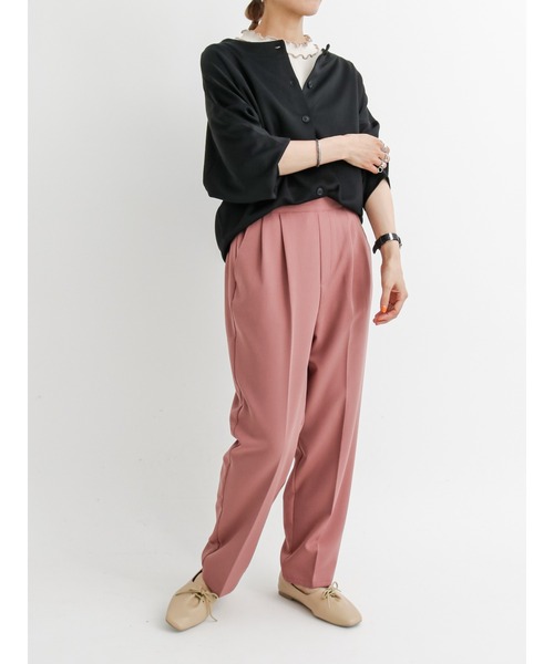 Samansa Mos2 blue(サマンサモスモスブルー)の「前後2wayカットカーディガン【セットアップ可】(カーディガン/ボレロ・レディース・ブラック/ブラウン/グレー/グリーン・フリ-)」の13枚目の写真