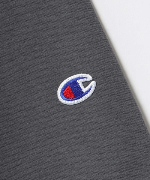 Champion(チャンピオン)の「Champion/チャンピオン スムース ワンポイント刺繍 タートルネック ロングスリーブTシャツ(Tシャツ/カットソー・メンズ・ブラック/オフホワイト/オリーブ/チャコール・M/L/XL)」の13枚目の写真