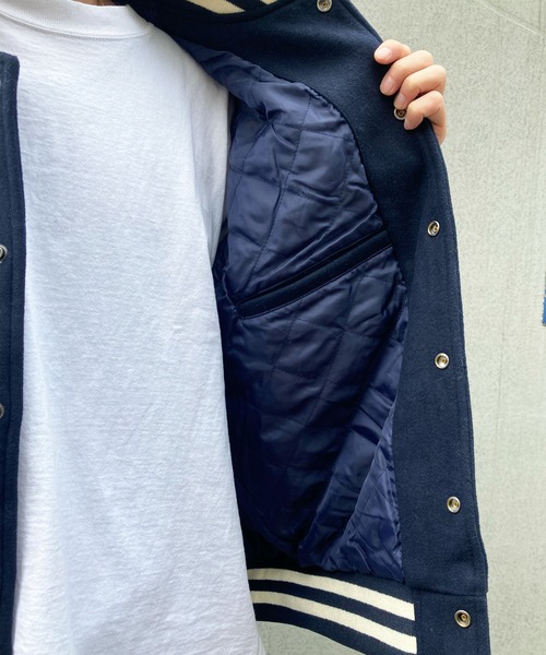 HUF（ハフ）の「【HUF】ハフ 20 YEAR CLASSIC H VARSITY JACKET バーシティジャケット JK00368（スタジャン・メンズ・ネイビー・M/XL/S/L）」の9枚目の写真