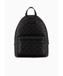 EMPORIO ARMANI | 【エンポリオ アルマーニ】ラウンドバックパック レザー製 オールオーバーエンボスイーグル(バックパック/リュック)